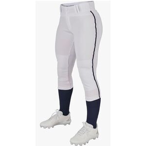 CHAMPRO Women's Tournament Traditional Low-Rise Softball Pants with Braid